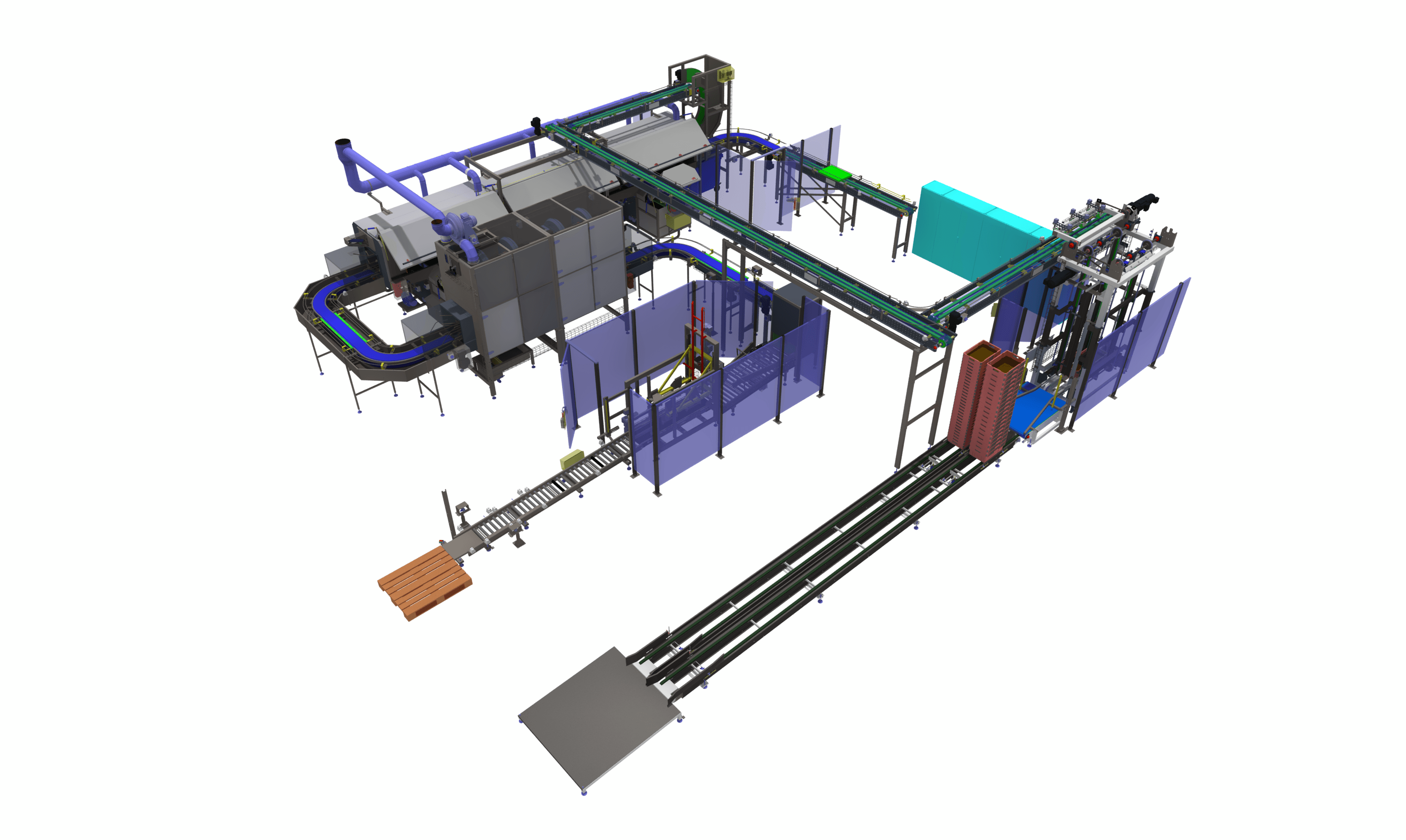 Laatikonpesulinja Transbox laatikoille