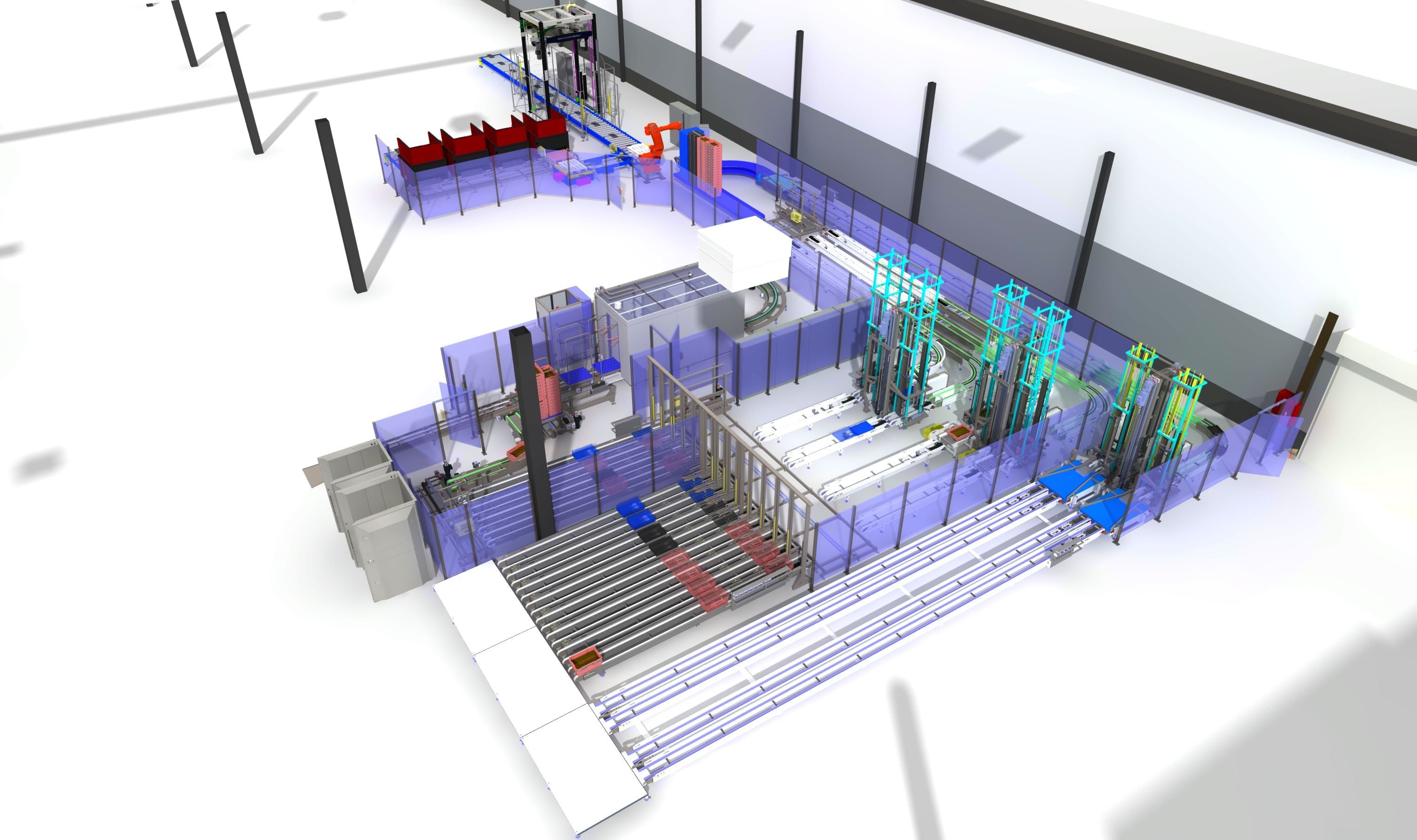 Fully Automated Crate Handling and Palletizing System